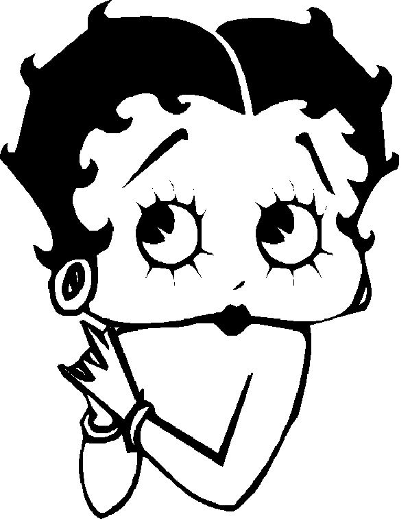 coloriage portrait betty boop